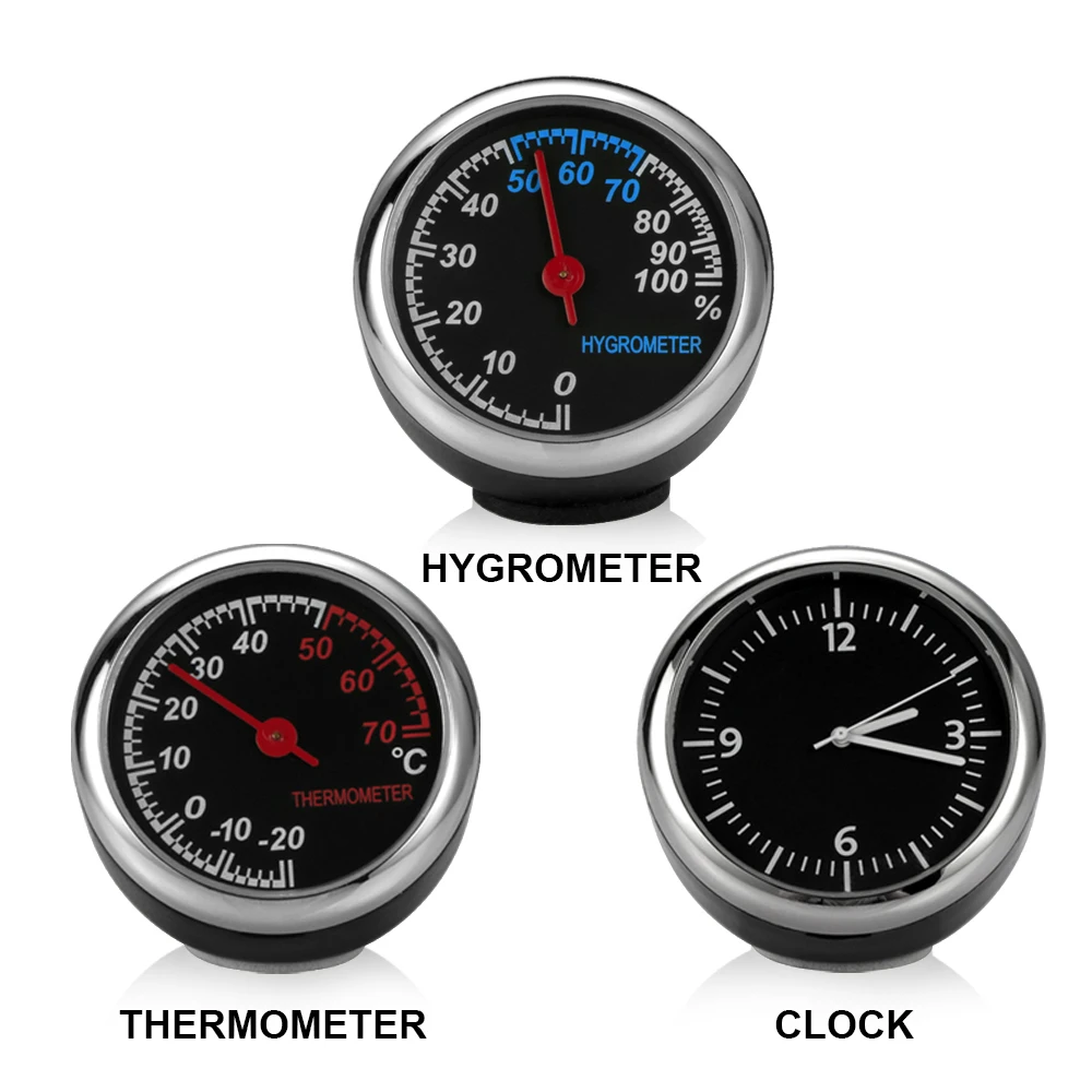 Mini Car Digital Clock Auto Watch Automotive Thermometer Hygrometer Decoration Ornament Clock In Automobiles Car Accessories