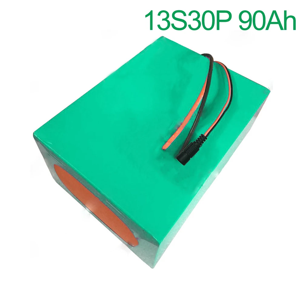 48V 90Ah 13S30P 18650 Li-ion Battery Pack E-Bike Ebike electric bicycle 300x245x140mm