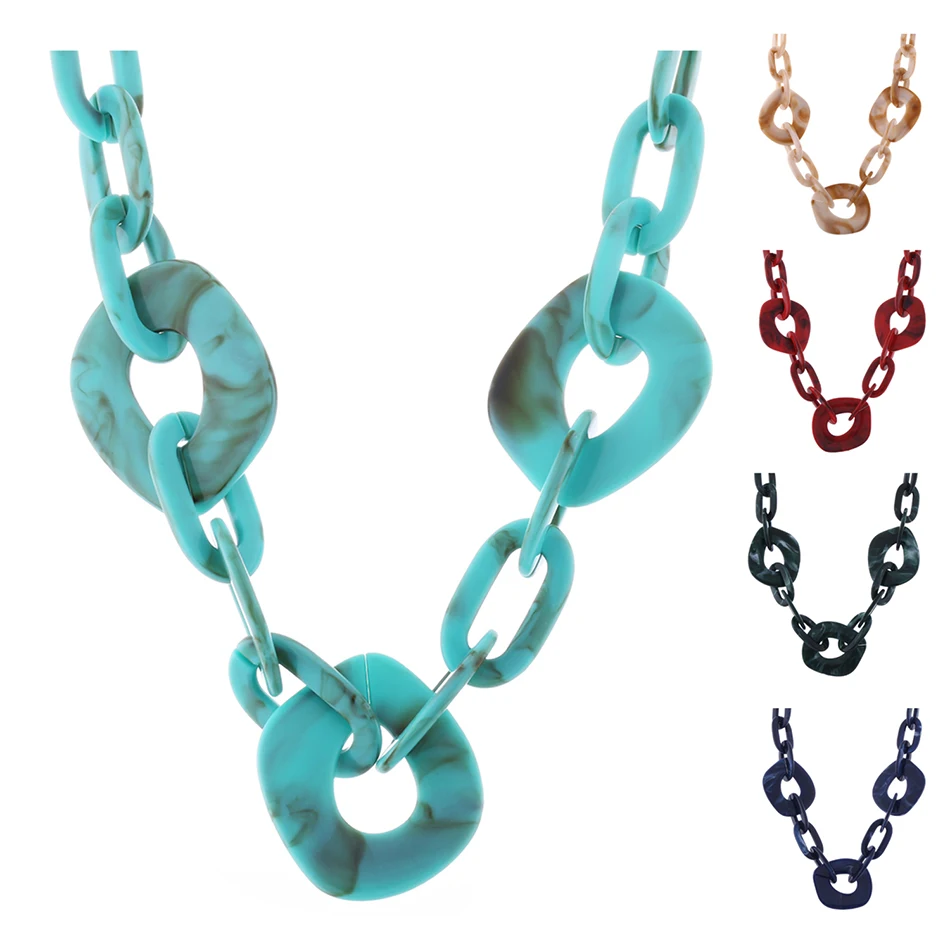 Match-Right Trendy Women Geometric Necklaces & Pendants Statement Necklace with Acrylic Pendant for Women Jewelry SP454