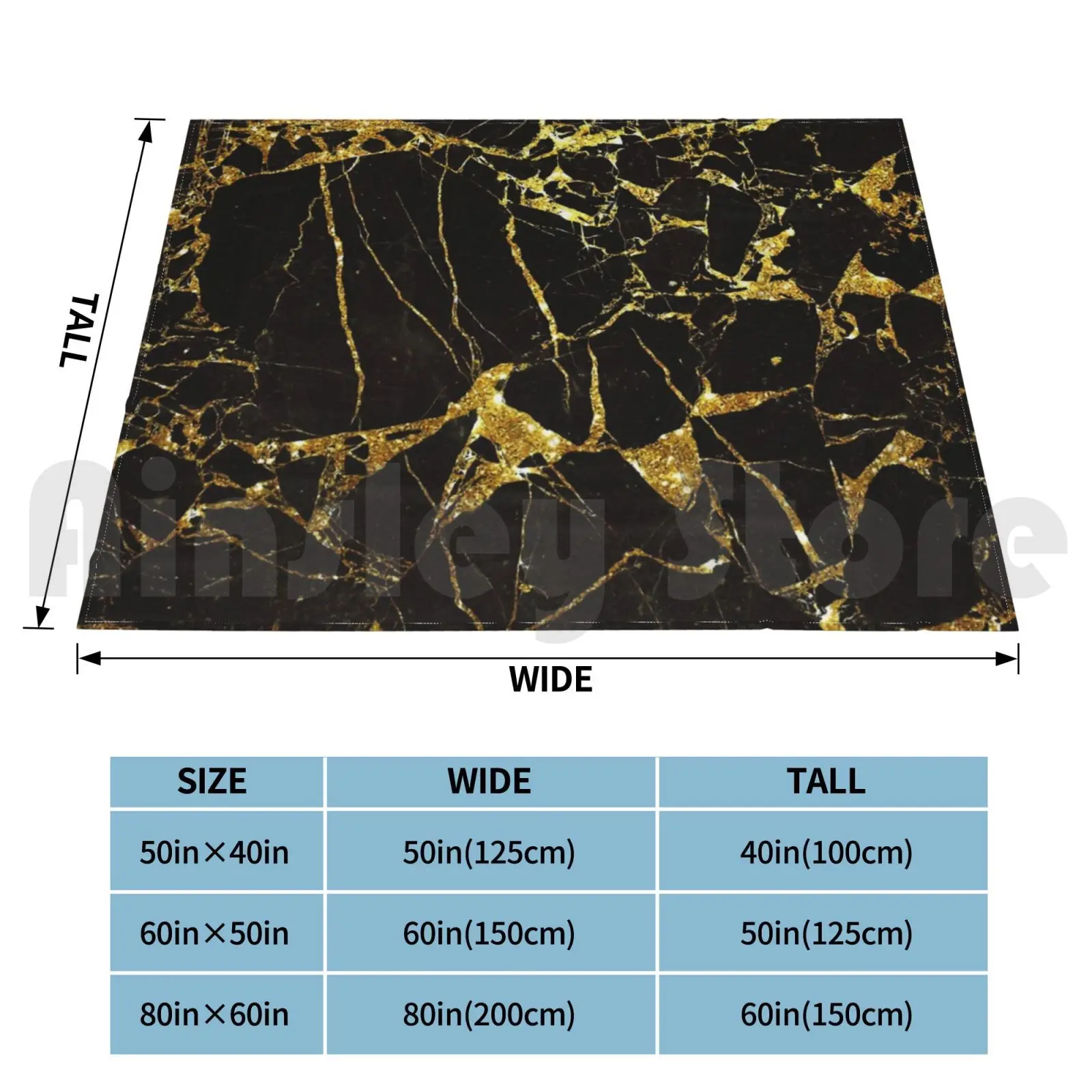 Black And Gold Marble Stone Blanket For Sofa Bed Travel Marble Stone Black Gold Golden Black Marble Gold Marble