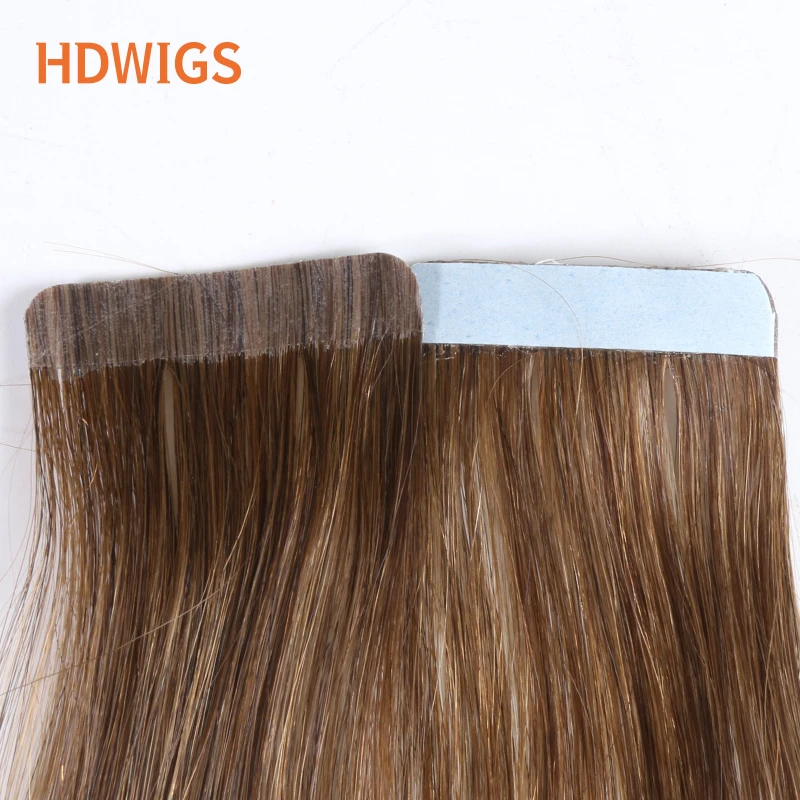 Tape in Human Hair Extension Straight Brazilian Remy Hair Extension 2.5g 20pcs 50g Tapes Hair 100% Human Hair Natural Blond 613