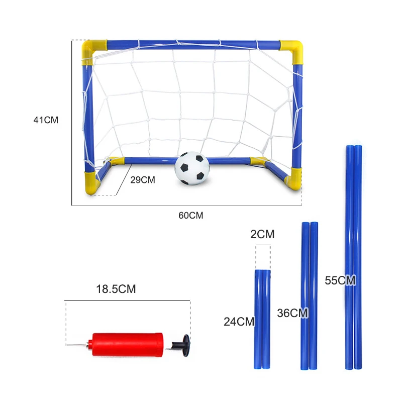 Детские развлекательные игрушки для футбола, 60 см, средняя внутренняя и наружная футбольная дверь, насос для мяча, детские спортивные игрушки