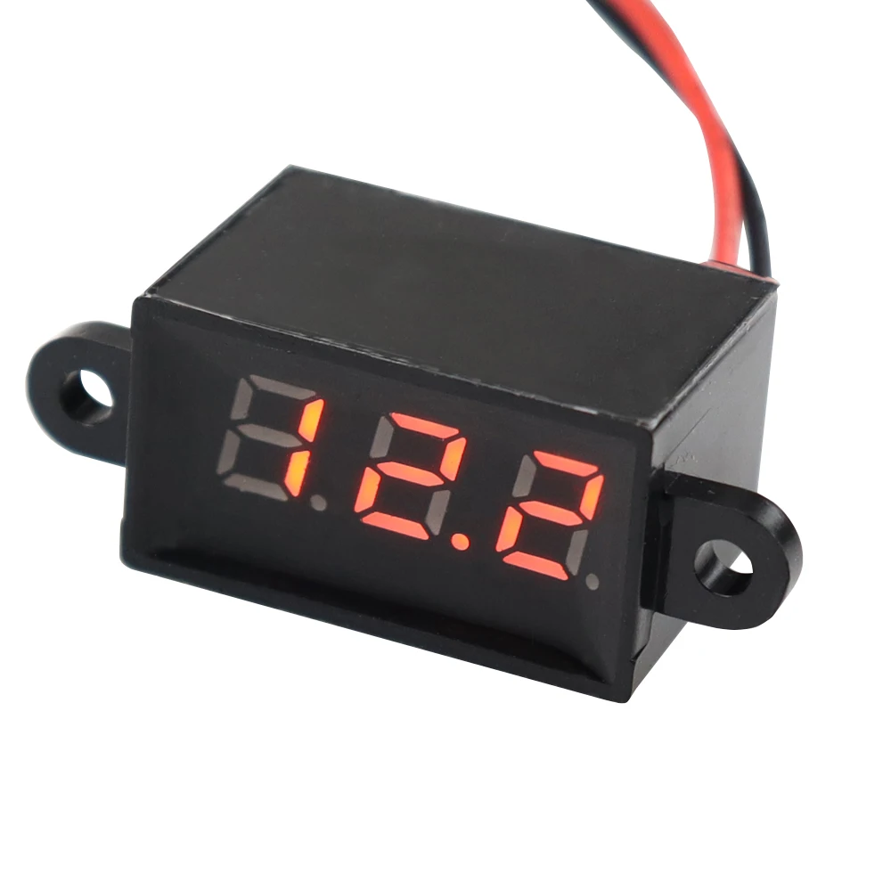 Waterproof Digital LED Voltage Meter DC 3-30V DC 5-130V Indicator Voltmeter For Car Motorcycle 12V 24V 36V 48V 72V 120V