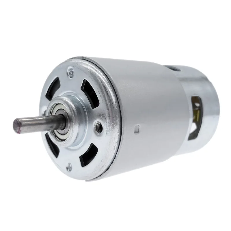 Silnik RS 775 DC 12V 24V podwójne łożysko kulkowe 3000rpm4500rpm6000rpm8500rpm10000rpm RS775 duży moment obrotowy niski poziom hałasu