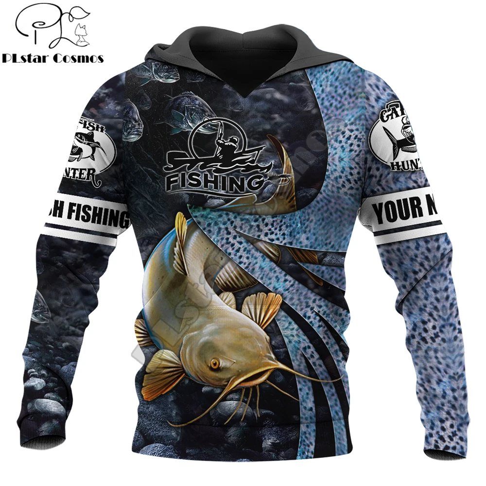 

Catfish Fishing Custom Name 3D Printed Mens Hoodie Unisex hoodies Sweatshirt Autumn Streetwear Casual Jacket Tracksuit KJ730