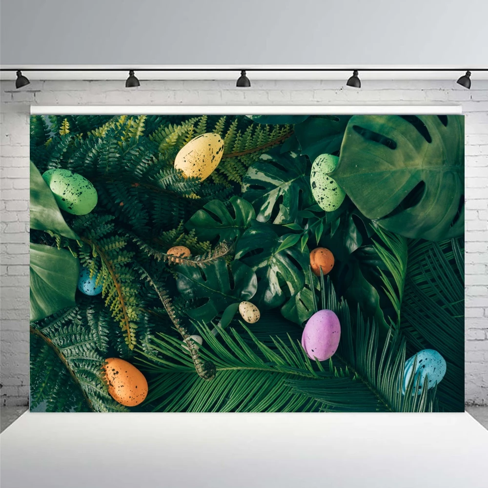 Yeele-أوراق الغابات الاستوائية ، بيض عيد الفصح ، خلفيات التصوير الفوتوغرافي ، الديكور ، استوديو الصور