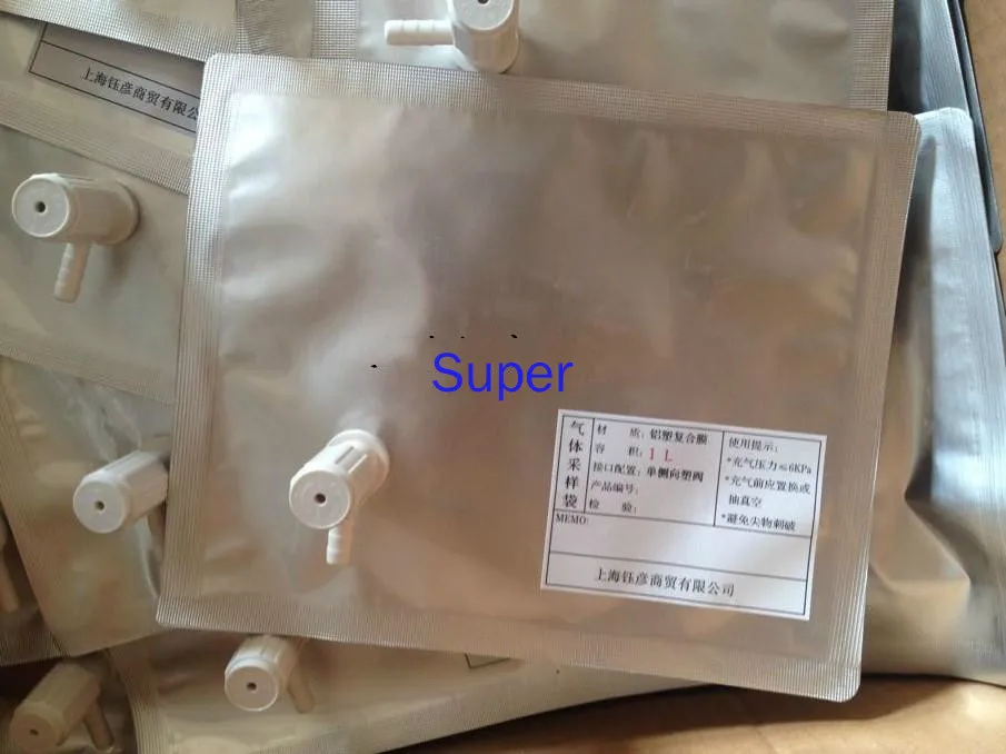 Gas Sampling Bag, Single Valve, Double Valve, Aluminum Foil Sampling Bag, Gas Collecting Bag 0.5L/1L/2L/3L/4L/5L