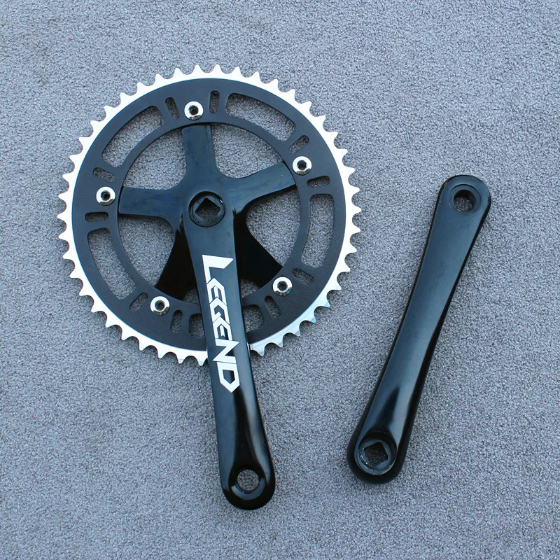 Fixie Crankset Single Speed Track Bike Hollow Chainwheel 46T 130BCD 170MM Crank Arm Full Aluminum Fixed Gear Bike Sprocket Parts