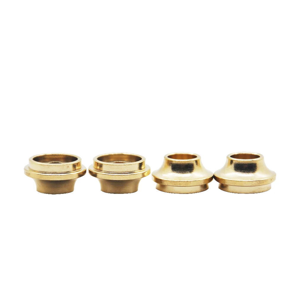 YEAHRUN 4Pcs Brass Spring Retainers Shock Cups for TRX-4 TRX-6 1/10 RC Rock Crawler Car Upgrade Parts