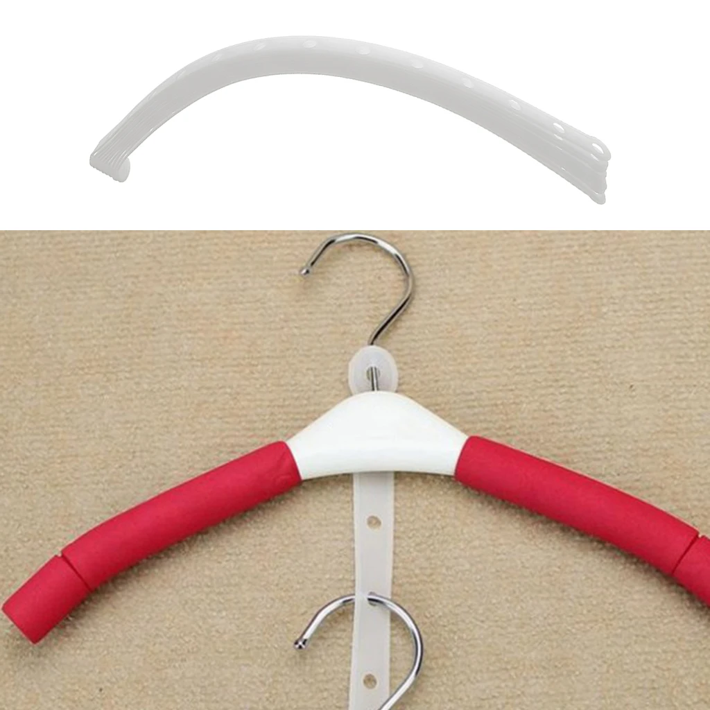 Pack of 10 Plastic Clothing Shop Displays Stable Hanger Connector Strips 14 Holes Suit Connecting Supplies