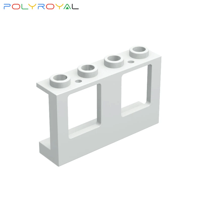 Building Blocks parts 4863 double window frame 1x4x2 10 PCS MOC Compatible With brands toys for children 61345