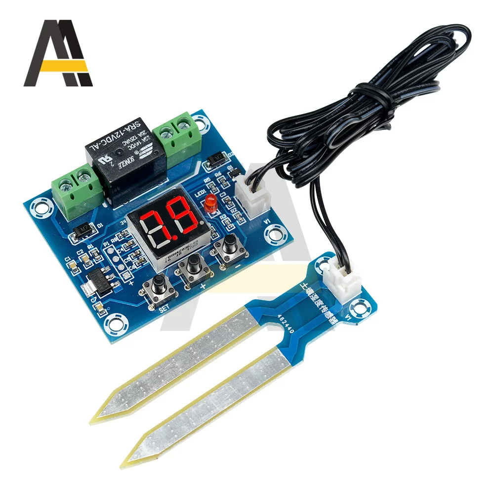 XH-M214 تحكم نظام الري التلقائي سقي وحدة DC12V التربة الرطوبة الاستشعار العرض الرقمي الرطوبة المراقب المالي