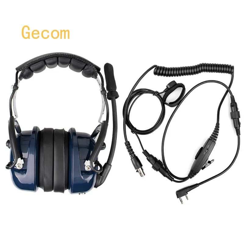 

Aviation Mic Speaker Noise Cancelling Headset Earpiece VOX Volume Adjustment for Kenwood Baofeng UV5R BF Retevis Walkie Talkie