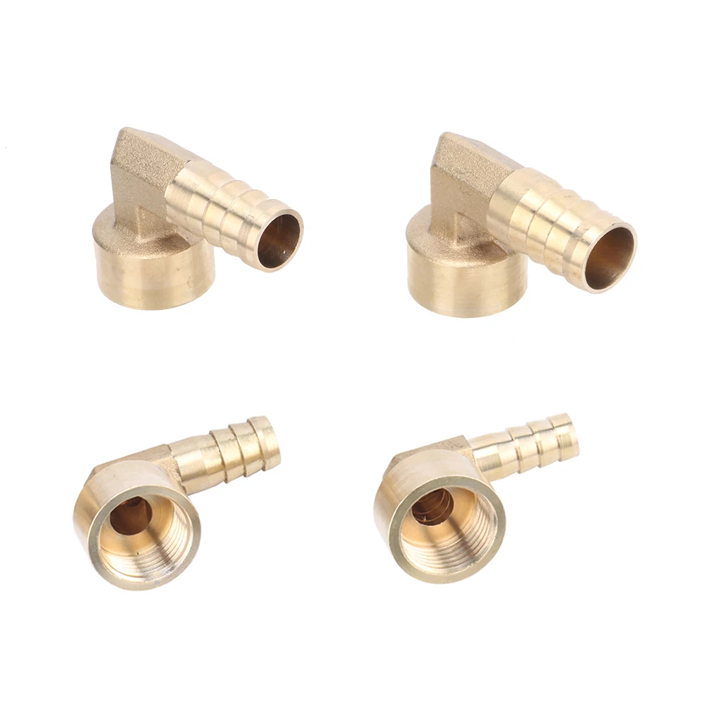 Brass Hose Pipe Fitting 10/12/14/16mm 90 Degree Elbow Barb Tail 1/2 Inch Thread Brass Water Pipe Fittings Pagoda Connector 1Pc