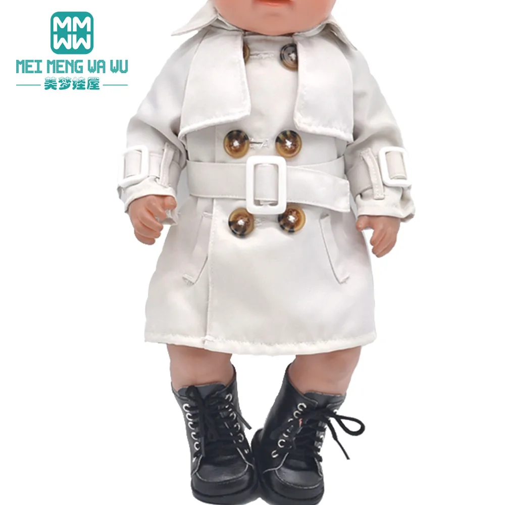 40cm New Born Doll Clothes cotton trench coat jumpsuit suit