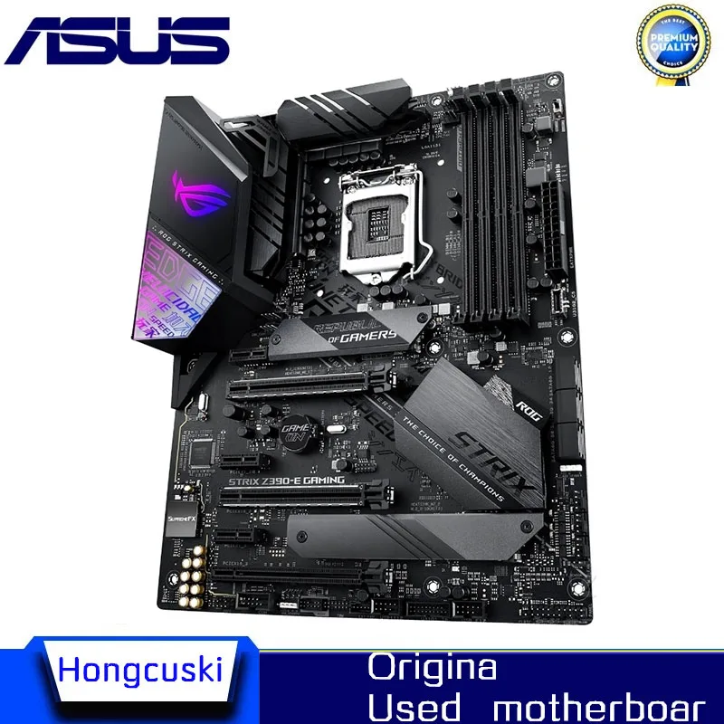 Imagem -06 - para Asus Prime Rog Strix Z390-e Jogos Z390 Desktop Original para Intel Z390e Ddr4 64gb Pci-e 3.0 Placa-mãe Lga 1151 M.2 Sata3