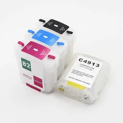 69ML HP82 HP510 CH565A C4911A C4912A Empty Refillable Ink Cartridge With Arc Chips For HP Designjet 510 82 Plotter Printer