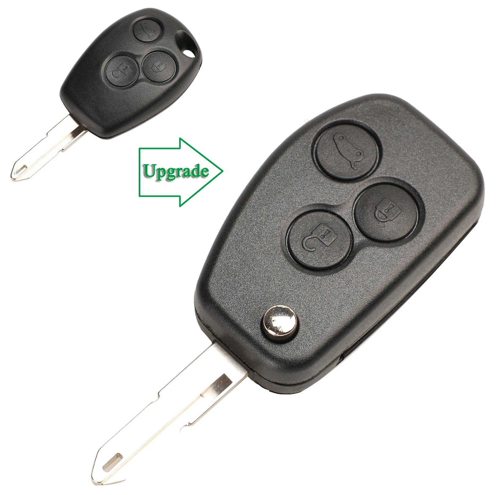 Jingyuqin 2 Button Remote Key Shell Case Cover Fob For Renault Dacia Modus Logan Clio Espace Nissan Car Alarm Housing