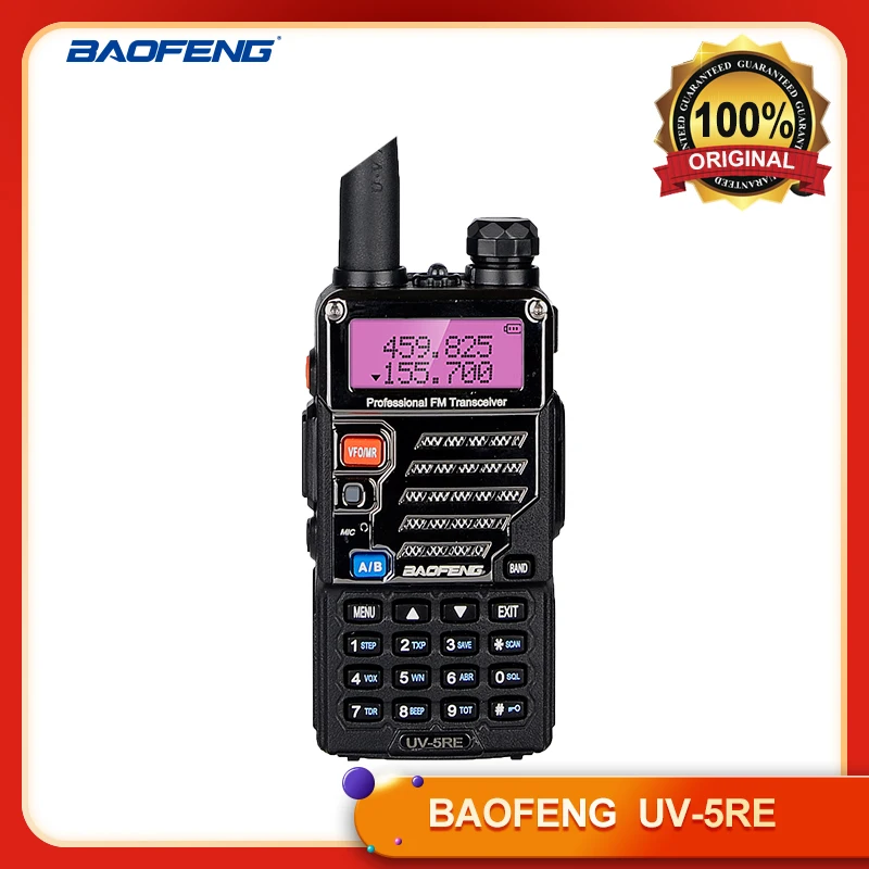 100% Original BAOFENG UV 5RE Talkie Walkie Radio Comunicador Dual Band 2 Way Radio Amador radio boafeng uv 5r