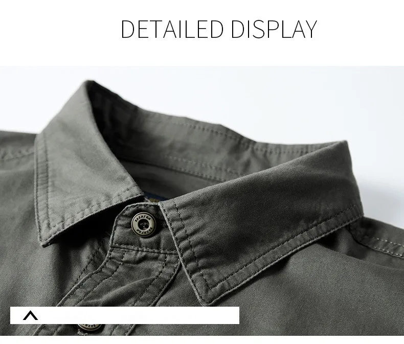 Summer Short Sleeve Cargo Shirt Men\'s Military Denim Shirts Casual Slim Fit Chemise homme Cotton Shirt Camisa masculina S-4XL