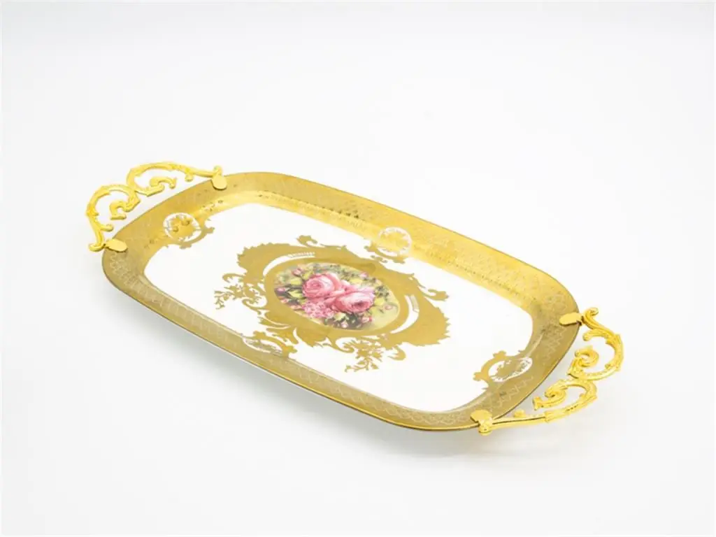 DOLBOVI Zücev Markız Rose Porcelain 34x17 cm Oval tray ELIZE-40 tray поднос plateau de service