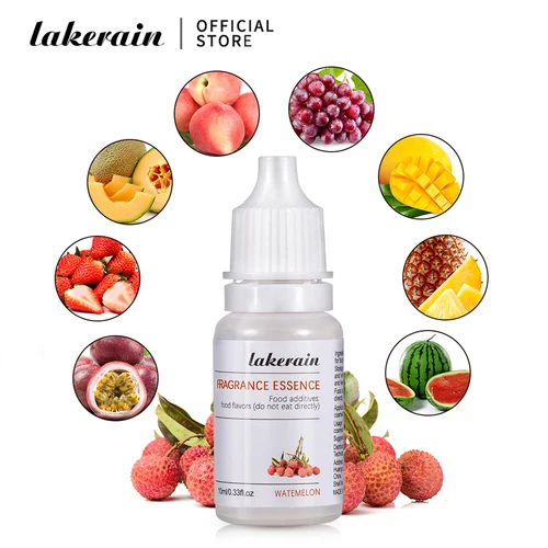 Imagen 2 del producto Aceite aromático de fruta pura, difusor de aceites esenciales de 10ml, aceite aromatizante de fresa para brillo de labios, fabricación de jabón artesanal, esencia de brillo de labios