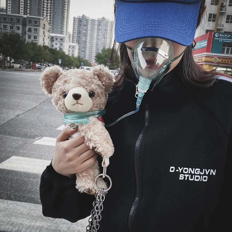 Women Bag Bear Cub mini bag Serious Injury Hip-Hop Polyester Bucket Unisex Zipper Soft Shoulder Bag Purses Crossbody Designer