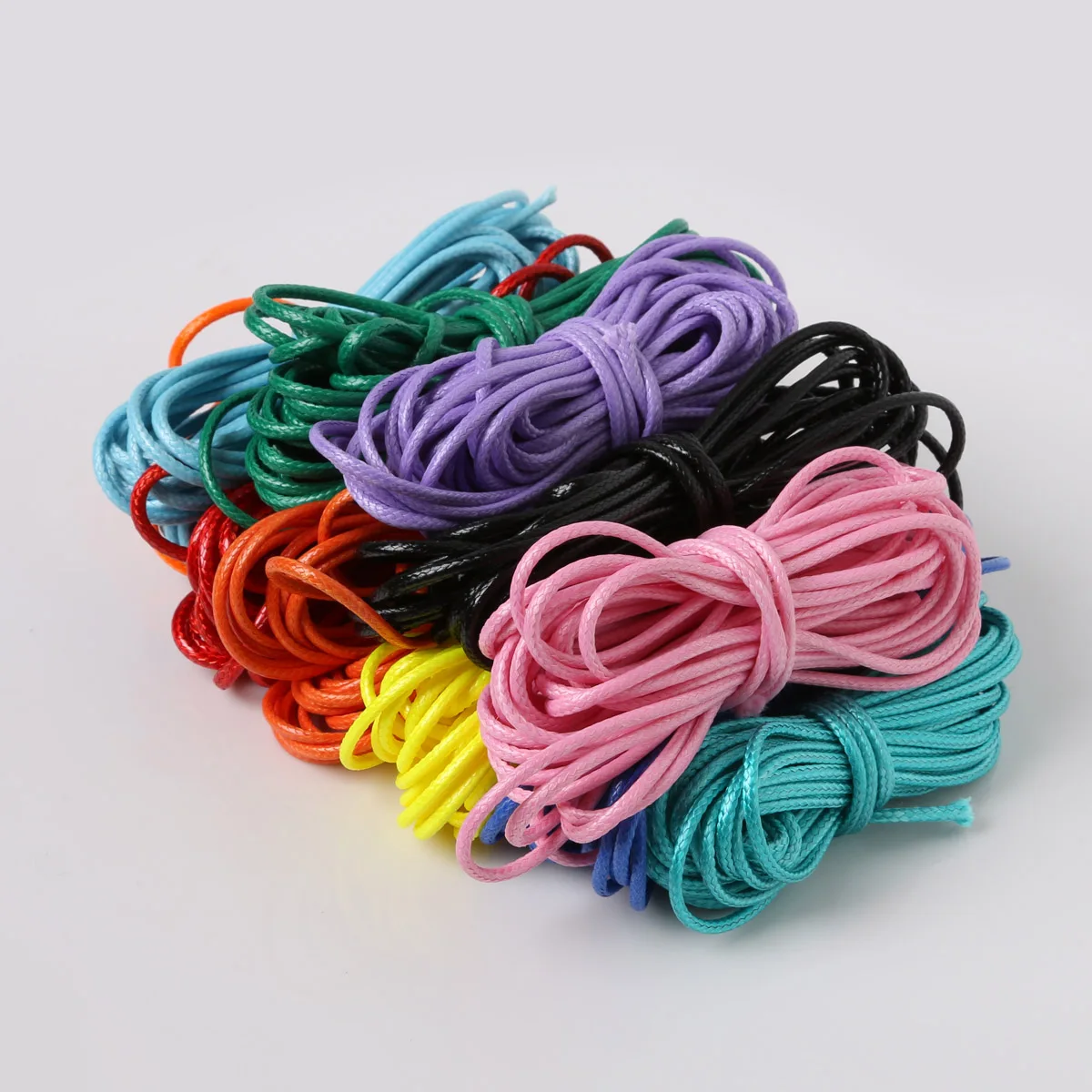 5-15M 1.0/1.5/2.0mm Waxed Cotton Cord Waxed Thread Cord String Strap Necklace Rope For Jewelry Making For Shamballa Bracelet