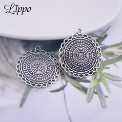 12pcs 27*30mm Antique Silver Color Earring Connector Alloy Ear Base Charm Jewelry Earrings Component