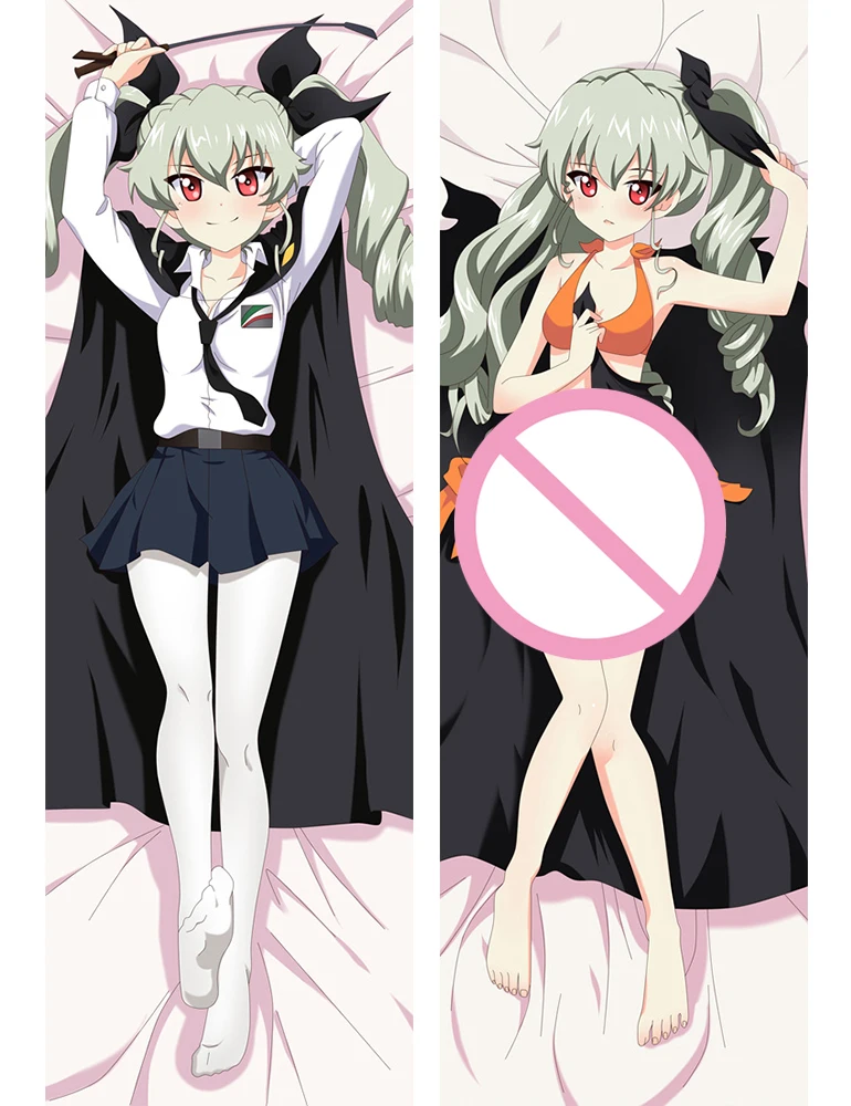 

Girls Und Panzer Anime Pillowcase Cartoon Otaku Dakimakura 59" Hugging Body Pillowcases Peachskin Double Side Printed Pillows