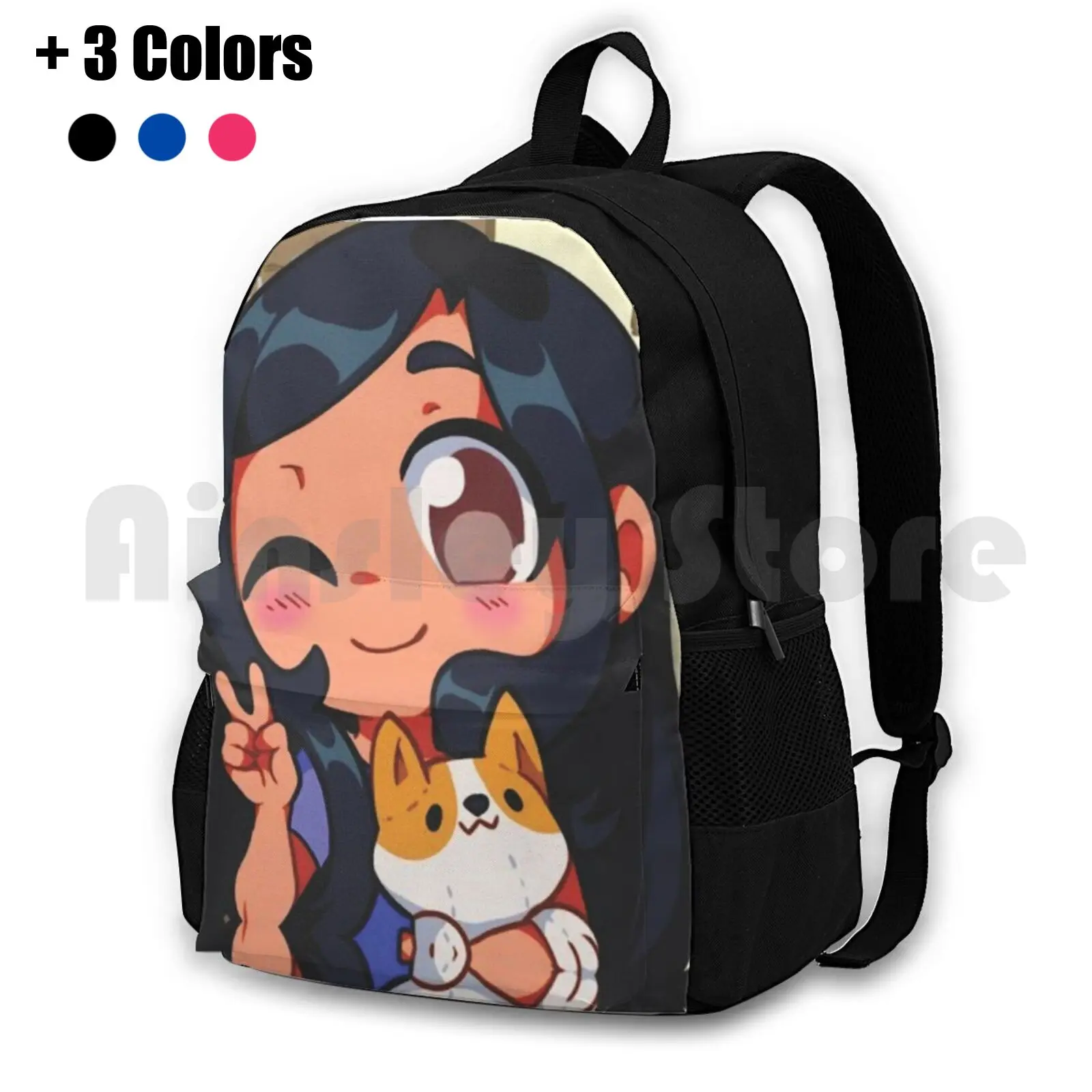 Animation Outdoor Hiking Backpack Waterproof Camping Travel Aphmau Aaron Lycan Aaron Lycan Aphmau Lycan Aphmau Aaron Lycan