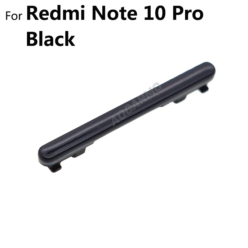 Aocarmo For Xiaomi Redmi Note 10 / Note10 Pro Power On Off Button + Volume Up Down Buttons Side Switch Key Replacement Part