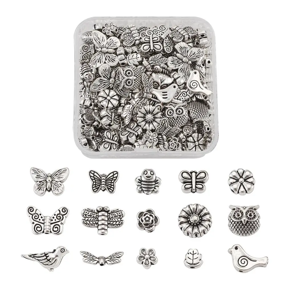 

150pcs/Box Tibetan Style Alloy Beads Butterfly Spacer Beads For Bracelets Necklaces Jewelry Making DIY Accessories Decoration