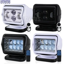 Holofote marinho LED com 2 ímãs, caminhão offroad, iate, barco, tratores, controle sem fio, 50W, 60W