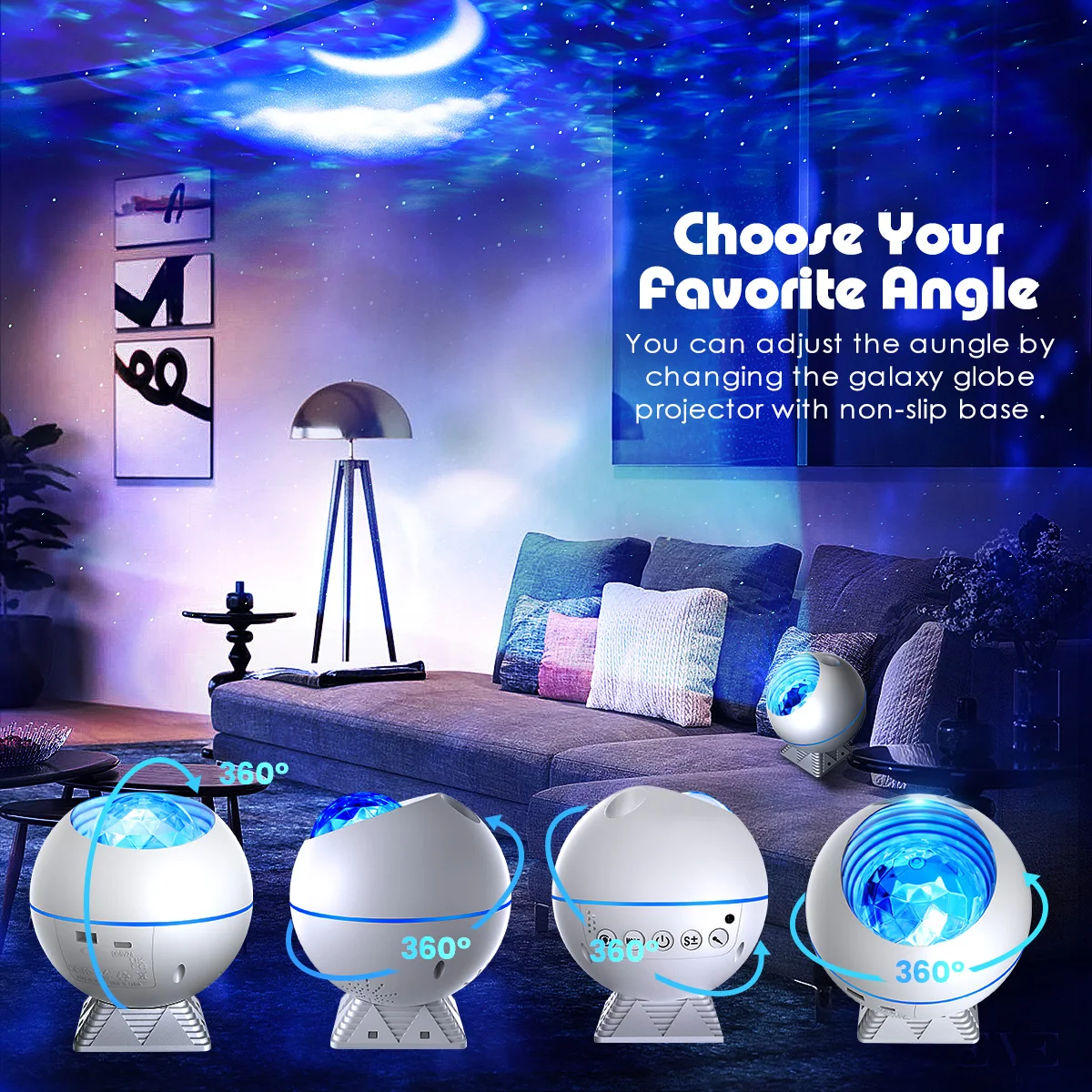 43 Lighting Modes Galaxy Star Night Light Projector With Bluetooth Speaker Voice Control Starry Sky Moon Galaxy Projector Gift