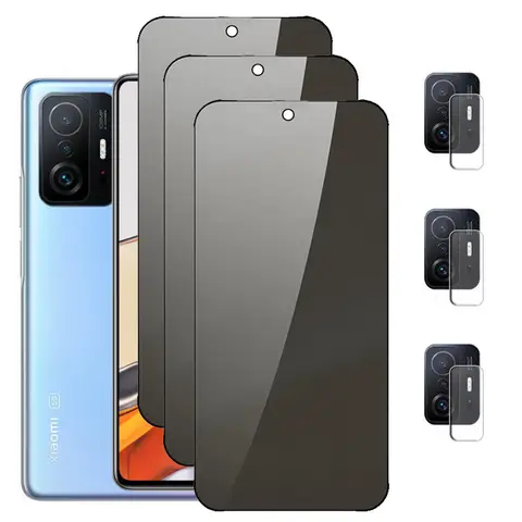 Xiaomi 14T, 13T, 12T Pro 및 11T 전용 강화 유리 개인 정보 보호 필름 – 9H 하드 스파이 방지 화면 보호기 (Xiaomi 12T, 11 Lite 5G NE 호환) – Mi 11T, Xiomi 11 Lite, 11i, 11T Pro용