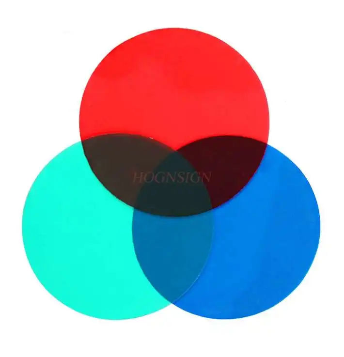 Three primary color filter color translucent film red green blue three color 50mm children optical experiment fun instrument