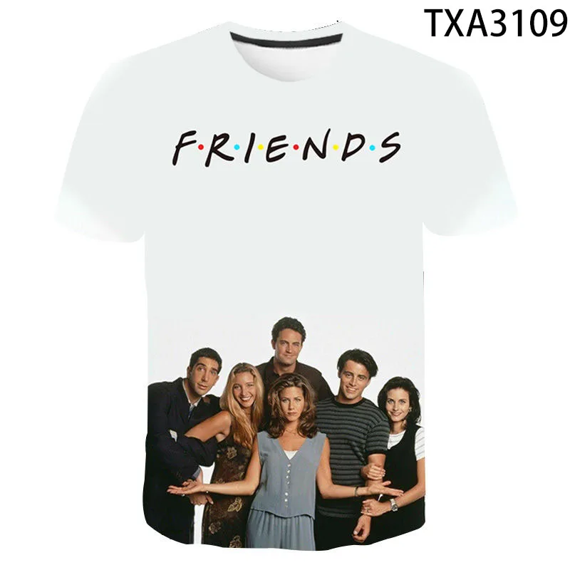 New Friends Tv T Shirts for Men Women Fashion short sleeve tee tops Streetwear 3D Printed Friends Tshirt Trendy Oversized Tshirt