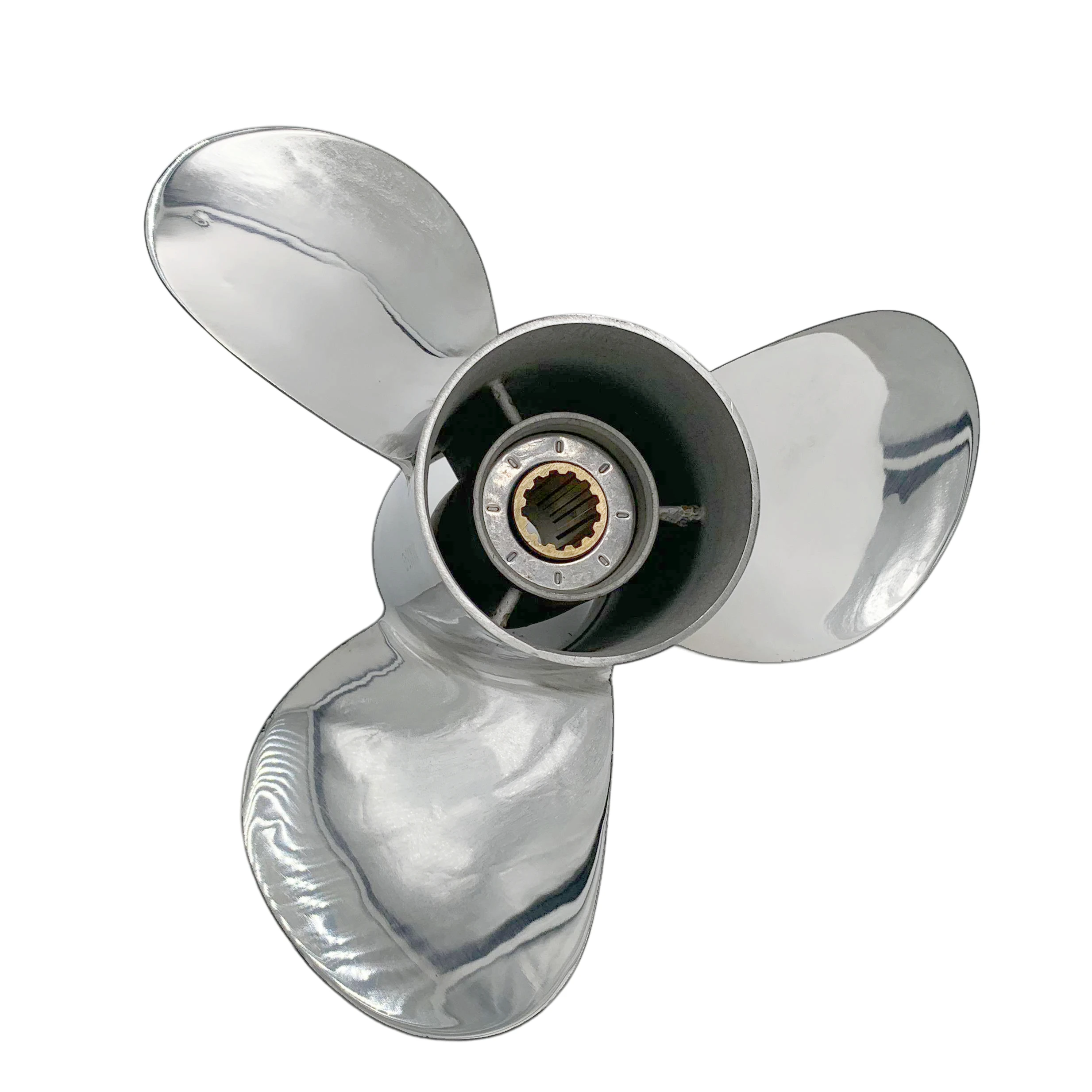 Boat Propeller 11x15 for Yamaha 40HP-55HP 3 Blades Stainless Steel Prop SS 13 Tooth RH OEM NO: 663-45943-01-EL 11x15