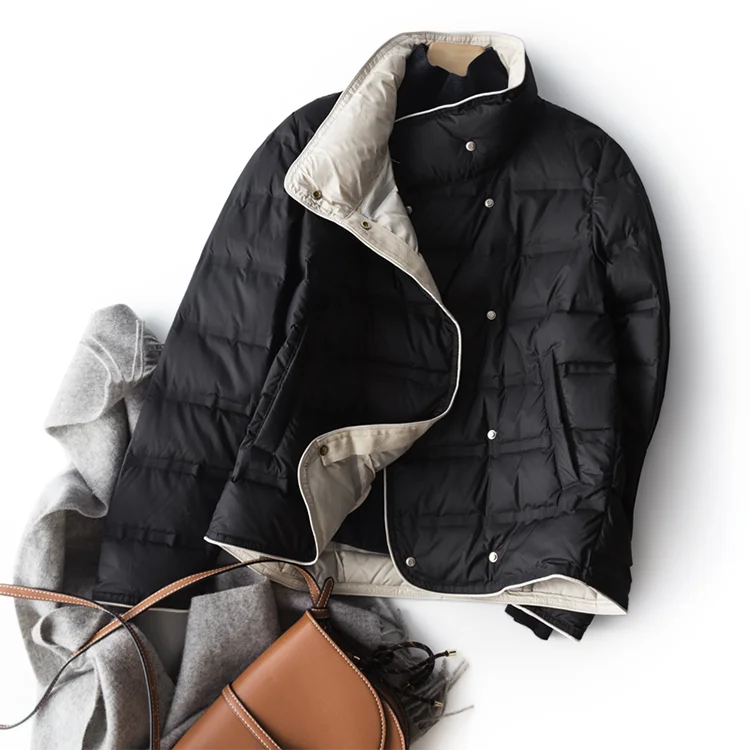 Schinteon Women Ultralight Down Jacket Simple Casual Solid Color Short Outwear Spring Autumn Coat Female New 2026 Fashion