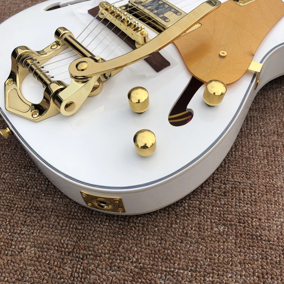 High Quality Electric Guitar,Rosewood Fingerboard,Gold Hardware,Jazz Hollow Body,Free Shipping