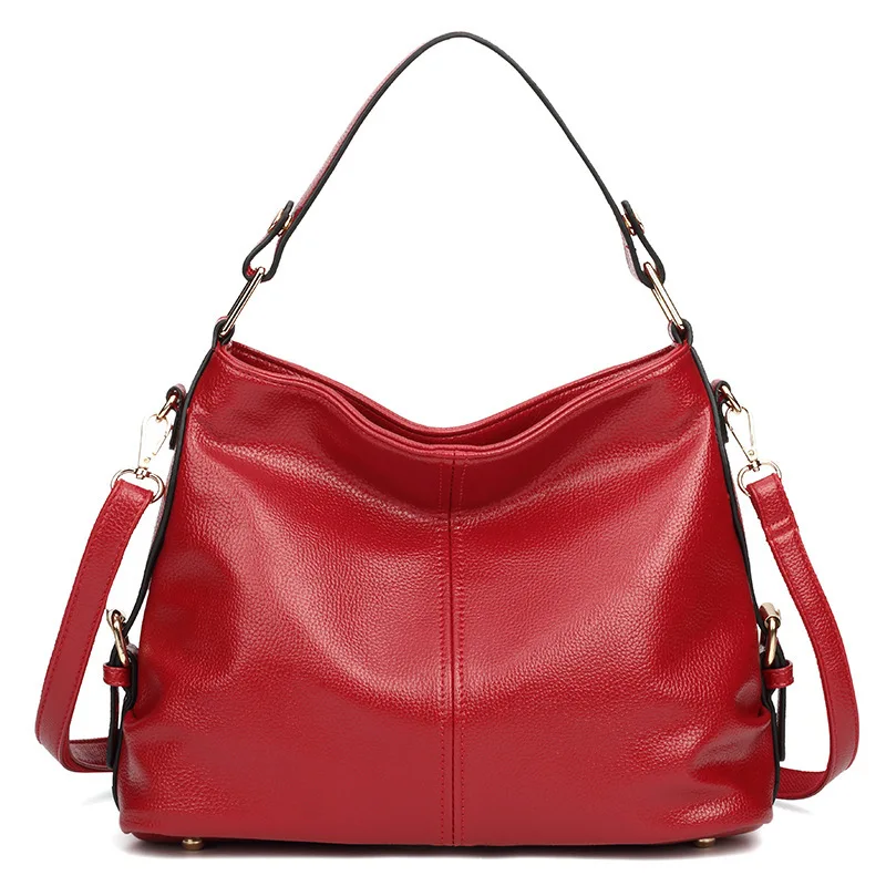 Shoulder Bags for Women Leather Handbags Designer Vintage Retro Tote E25