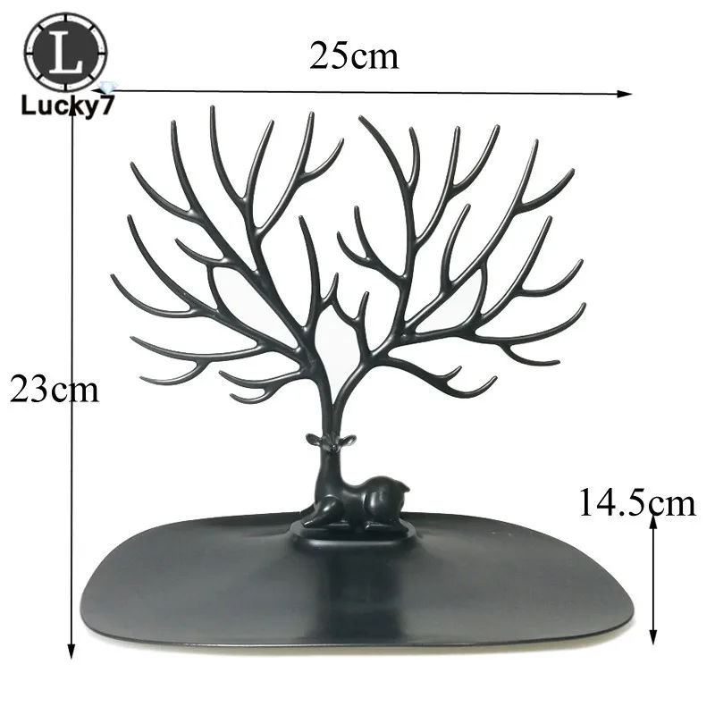 Fashion Deer Earrings Necklace Ring Pendant Bracelet Jewelry Display Stand Tray Tree Rack Jeweler Storage Organizer Holder bts