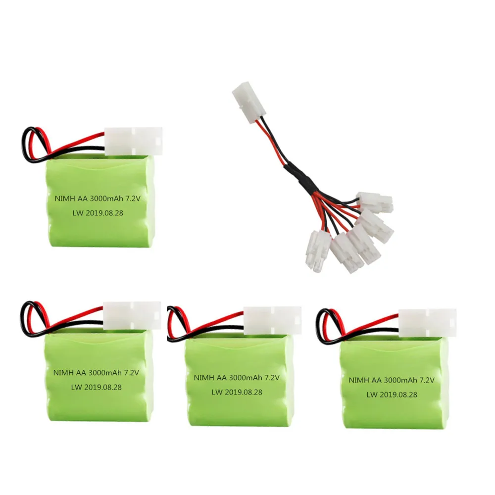 Ni-MH 7.2 v 3000mAh zestaw z ładowarką do samochodzik zdalnie sterowany zbiornik pociąg Robot łódź pistolet 5 * AA 7.2 v 2400 mAh ładowalny akumulator