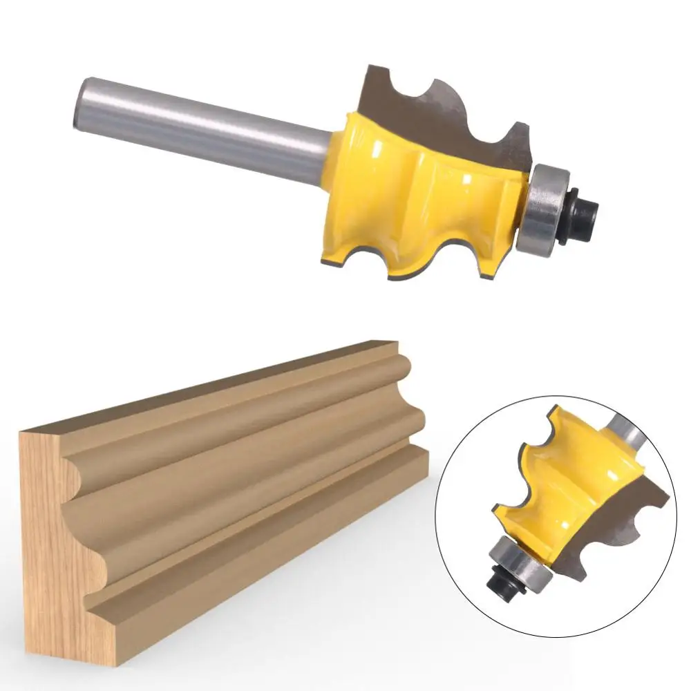 1pc 8mm Shank Line Router Bit Architectural Molding Woodworking Tenon Milling Cutter for Wood Machine Tool