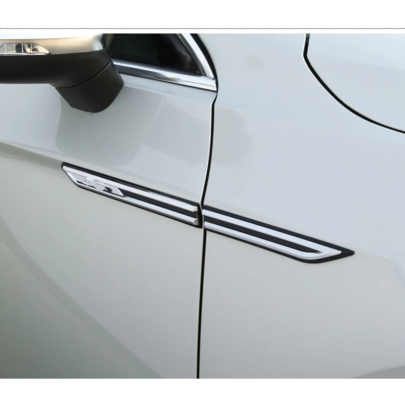 2PCS Car Chrome Car Side Fender Decoration Sticker Fender Trim Accessories For VW Magotan Passat B8 Car Styling Mouldings