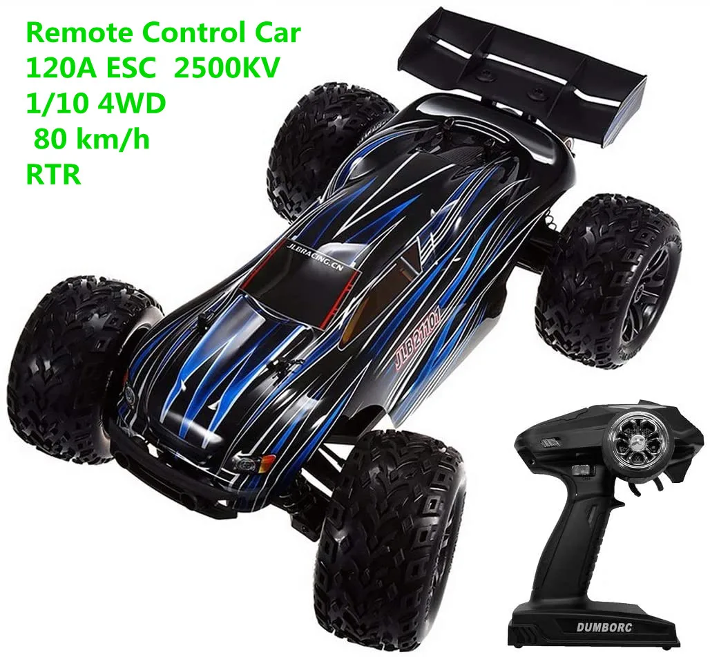 High Power Rc Car 1/10  Brushless Motor 80 km/h  4WD RC vehicles RTR 120A ESC  2500KV RC Truck Model