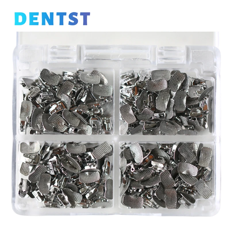 Dentst 50 Sets/Box Orthodontics Dental 1st 2nd Molar Bondable Buccal Tubes Non-Convertible Mesh Base Single Tools Roth MBT 0.022