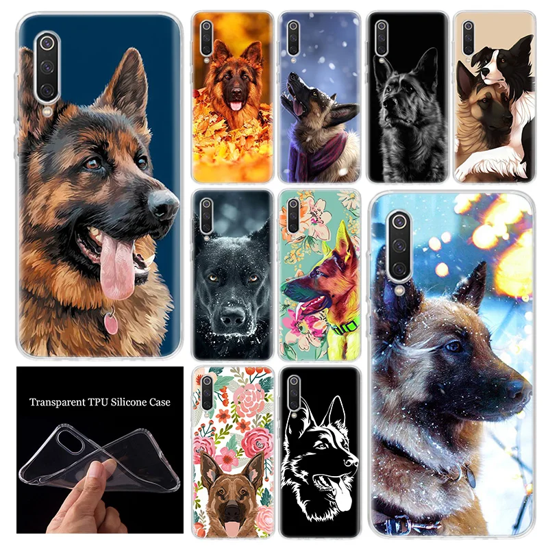 German Shepherd Dog Phone Case Cover For Xiaomi Redmi Note 10 9S 8T 9 8 7 6A 7A 8A 9A 9C K20 K30 S2 Pro Customize Soft Coque