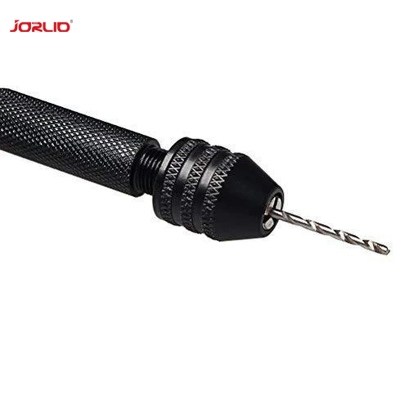 26pcs Twist Punta Del Trapano Mini Micro Mano In Lega di Alluminio Con Keyless Mandrino Lavorazione Del Legno Rotante Strumenti di Perforazione Bit